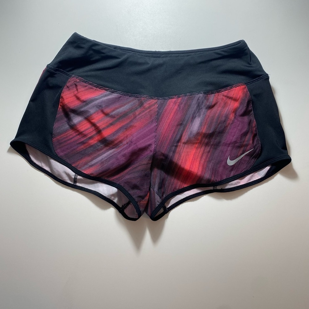 Women's Nike  Dri Fit Black Pink Purple Running Shorts Size S
